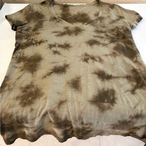 Tie-Dye V-Neck Women's Top